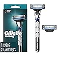 Gillette Mach3 3D Men's Razor Handle + 2 Blade Refills, 1 Count