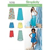 Simplicity 1616 Easy-to-Sew Women's Woven or Knit Skirt Sewing Pattern, Sizes 14-22