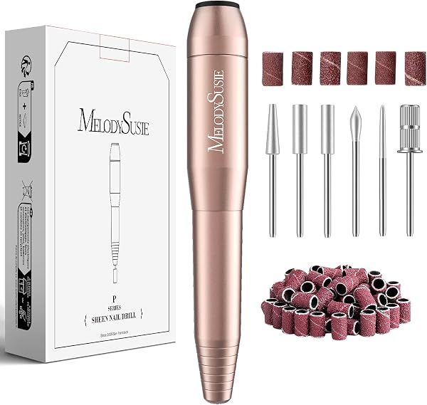 MelodySusie USB Nail Drill PC120I for Gentle Nail Prep | 20000RPM; Adjustable Speed; Forward/Reverse; Inline Control; Cuticle