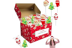 Fruidles Christmas Lollipop, Santa Clause, Christmas Tree, Candy Canes Lollipops, Individually Wrapped (12-Pack)