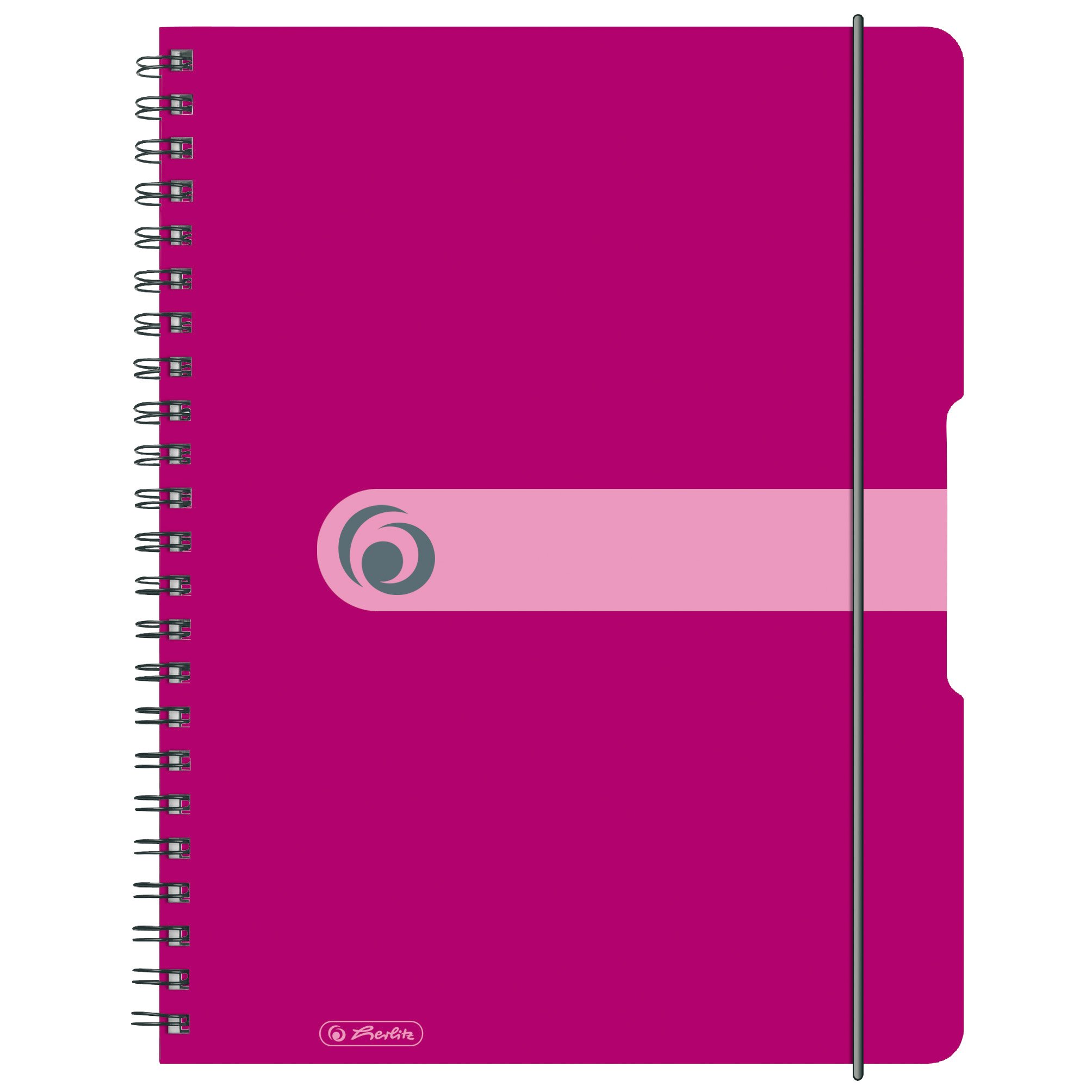 Herlitz A4 To Go Spiral Pad - Berry (80 sheets)
