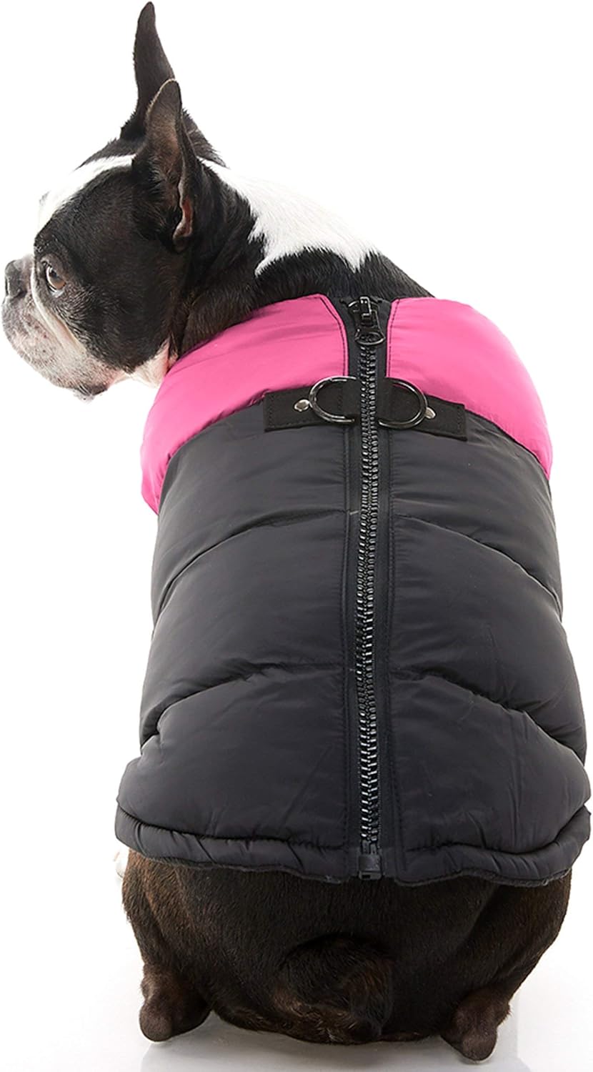 Gooby Padded Cold Weather Vest for Small Dogs with Safe Fur Guard Zipper Closure, Small, Pink - Image 4