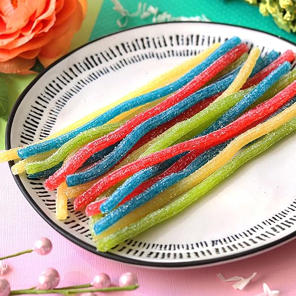SOUR PUNCH RAINBOW SOUR STRAWS, 2 OUNCE (PACK OF 24)