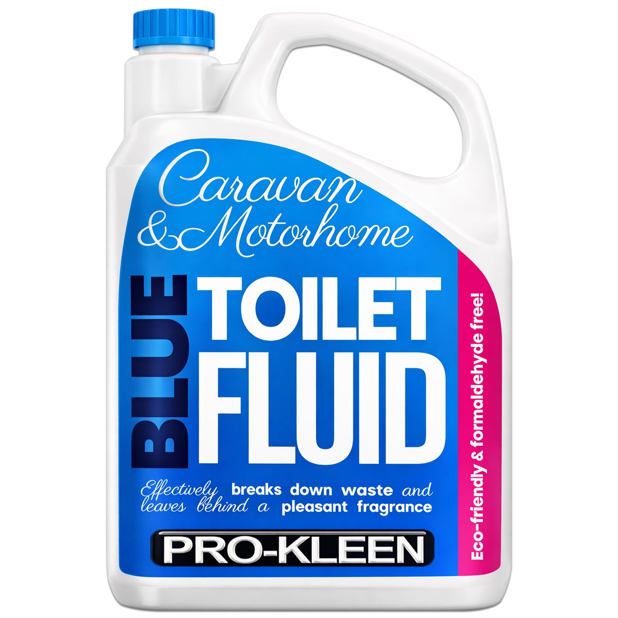 Pro-Kleen Blue Toilet Chemical Fluid Solution Cleaner 2L for Caravan and Motorhomes - Eco-Friendly, Formaldehyde Free - Upto 20 Treatments - 2 Litres