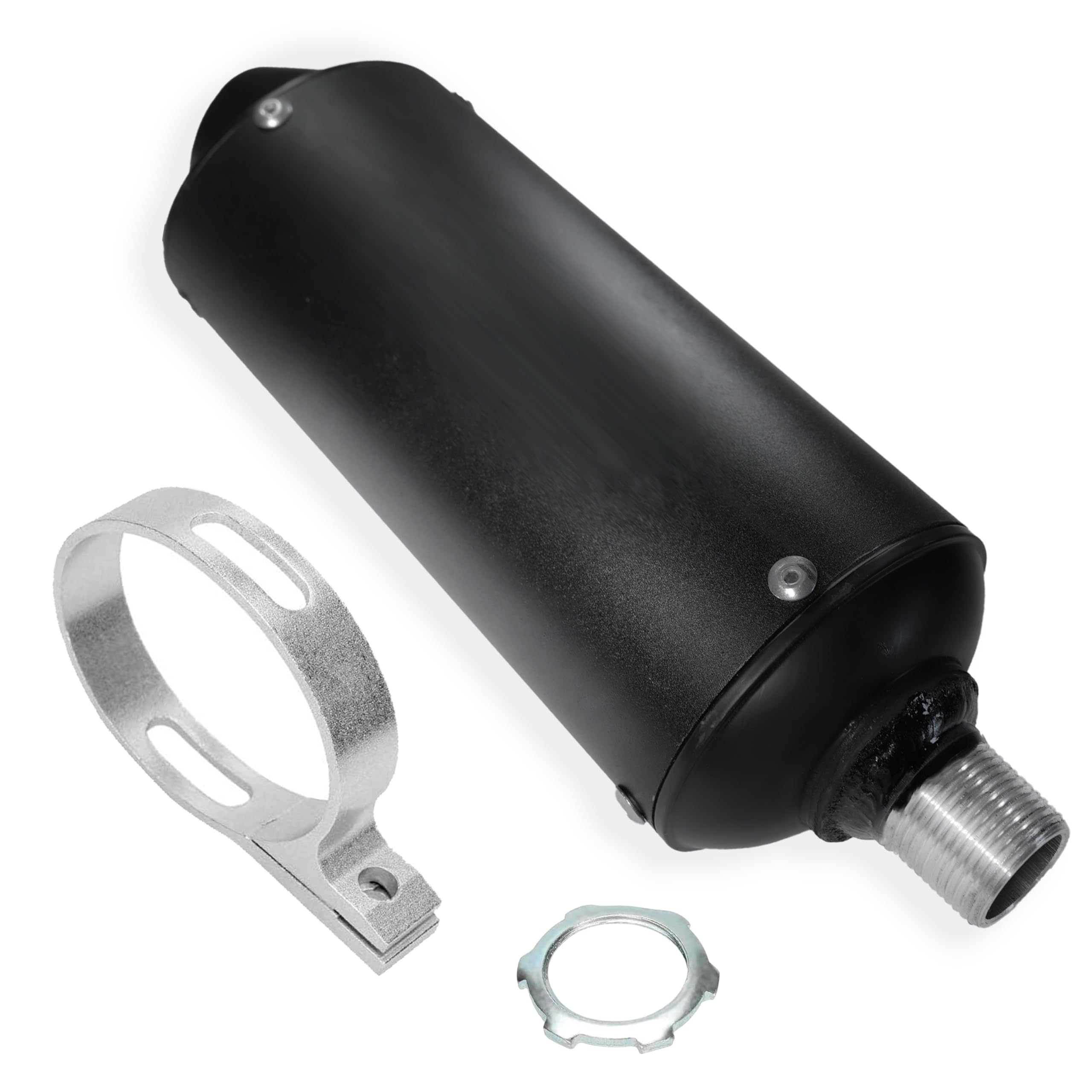 Photo 1 of JMCHstore Performance Exhaust Muffler Silencer for Predator 212 196cc GX160 420cc 301cc GX390 98cc 6.5hp, Coleman CT200U BT200X KT196 CT100U Baja Massimo MB200 Go Kart Engine Mini Bike Parts (Black)