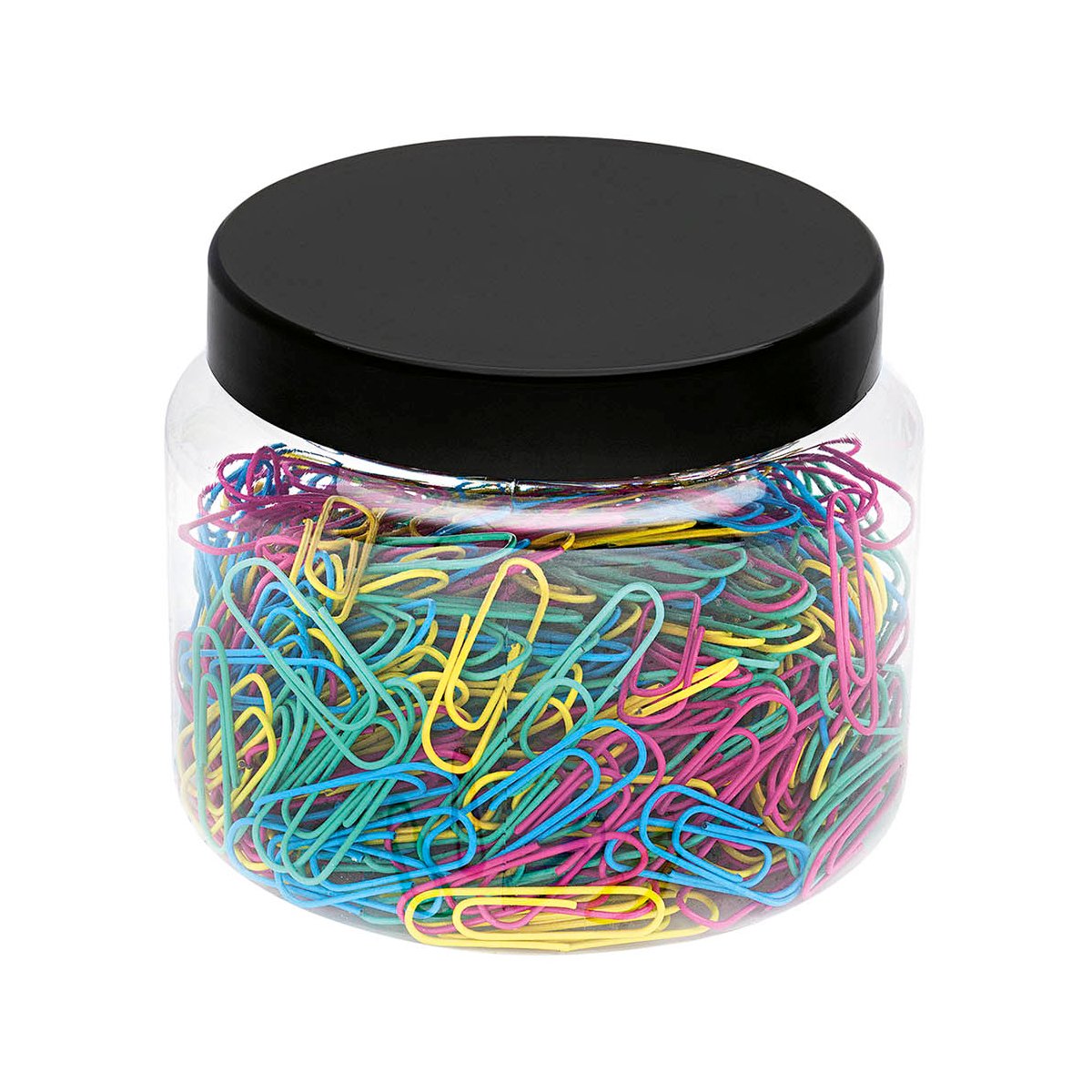 Wedo 901 24450079 27 mm Nylon Coated Metal Paper Clip - Assorted Colours (Pack of 500)
