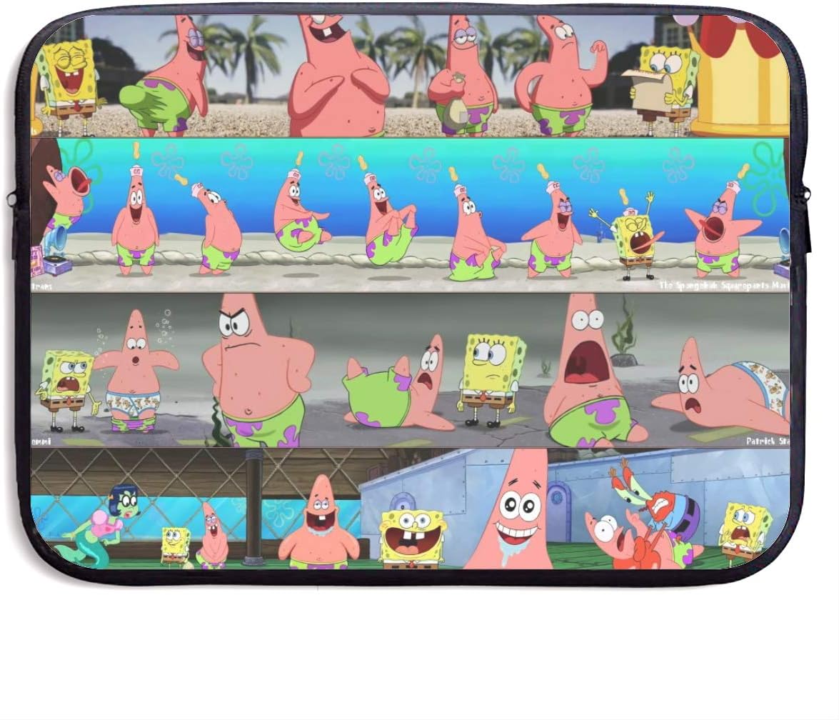 Laptop Sleeve Bag Spongebob Squarepants Tablet Briefcase Ultraportable Protective Canvas for 13 Inch MacBook Pro/MacBook Air/Notebook Computer