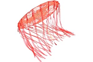 BATHVEVE Japanese Style Silk Umbrella 82cm Diameter Red Floral Tassel Dance Prop Umbrella Festival Decor