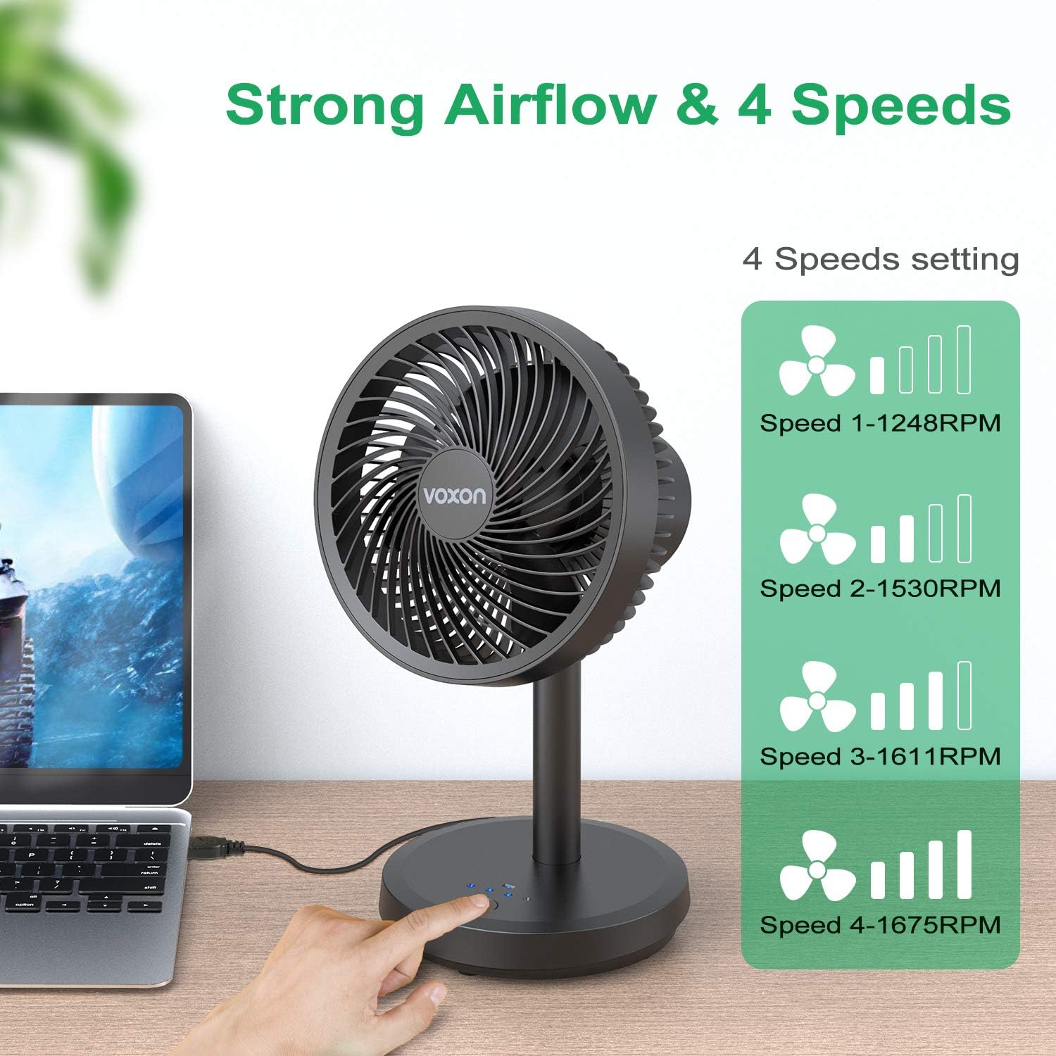 VOXON USB Desk Fan - Image 3