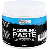 U.S. Art Supply Acrylic Modeling Paste - 16.9oz (500ml) | Lightweight, Flexible, Mixable, Sandable, and Archival-Safe