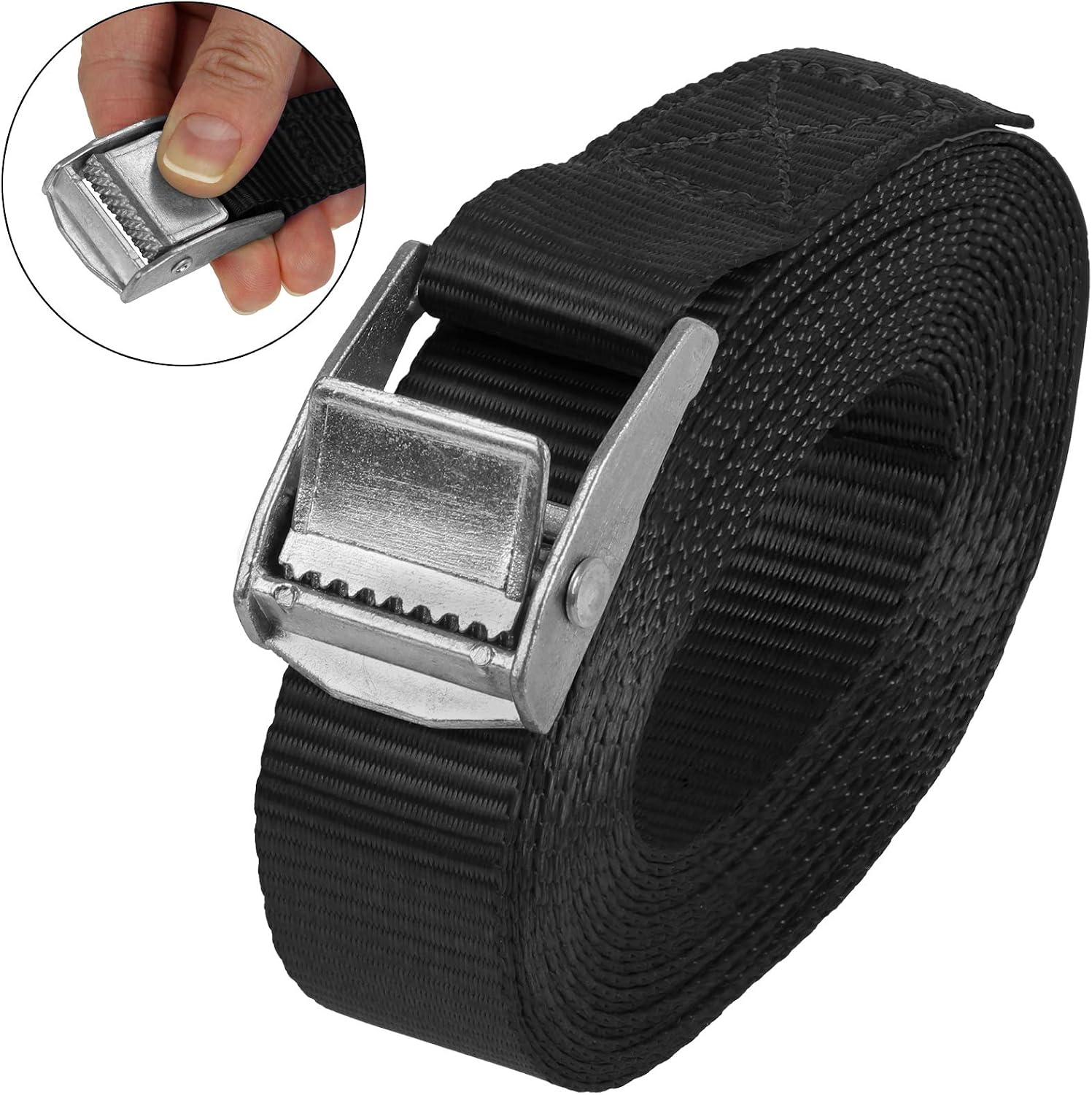 Lashing Strap Tension Belt Buckle Strap, Black, in different lengths and quantities loadable up to 250 kg DIN EN 12195-2 - Image 4