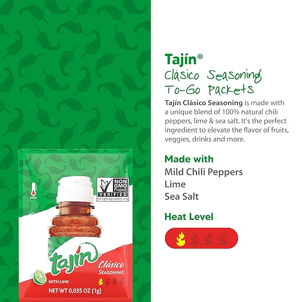 TAJIN CLÁSICO CHILE LIME SEASONING TO-GO PACKETS (PACK OF 2)