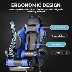 GTPLAYER Gaming Chair, Computer Chair with Footrest