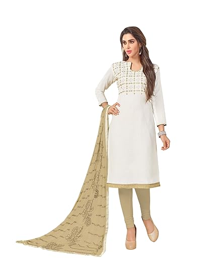 white color dress material