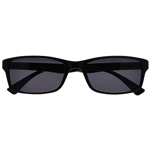 OPULIZE Black Reading Sunglasses UV400 Designer Style Mens Womens S92-1 +2.00