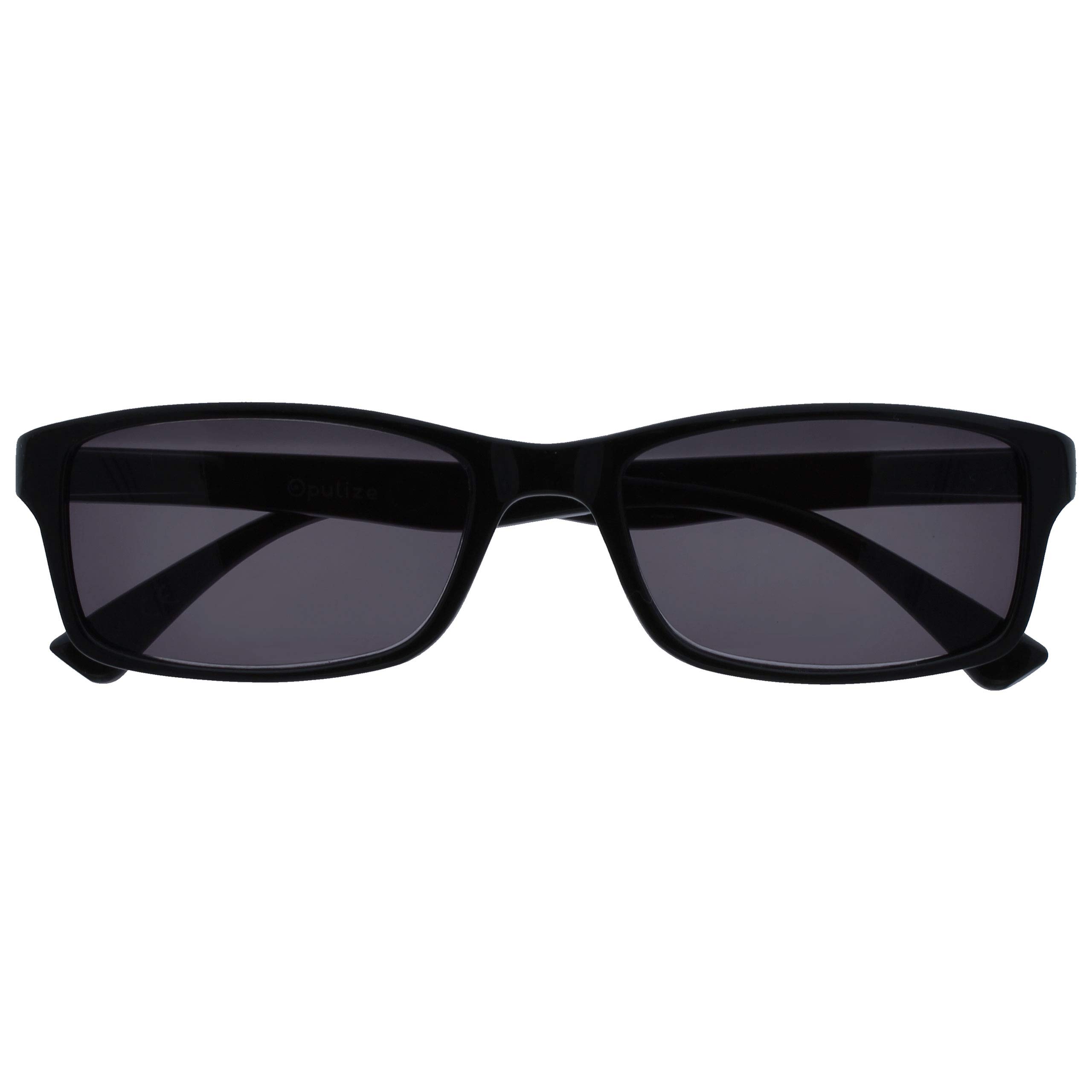 OPULIZE Black Reading Sunglasses UV400 Designer Style Mens Womens S92-1 +3.00 — image 1