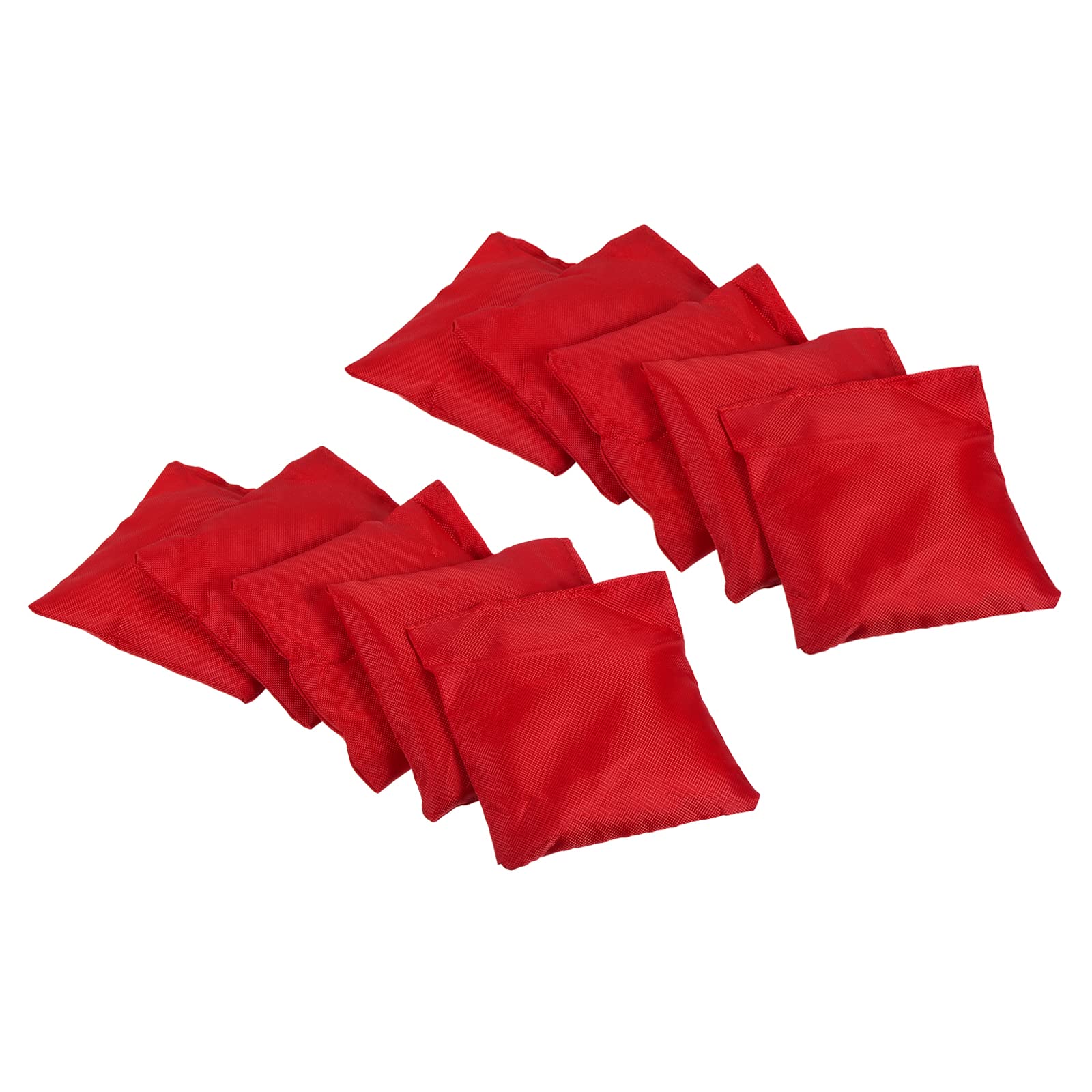 PATIKIL Cornhole Bean Bags, 10 Pack Canvas Sandbag for Carnival Outdoor Yard Party Hand Tossing Game, Red