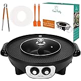 Food Party 2 in 1 Electric Smokeless Grill and Hot Pot