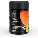 MitoQ NAD+ Dual Action - Nicotinamide Riboside &amp; Resveratrol - 60 Caps | Nicotinamide riboside (NR), niacinamide, resveratrol, PQQ, cellular energy, focus, mental clarity, healthy aging