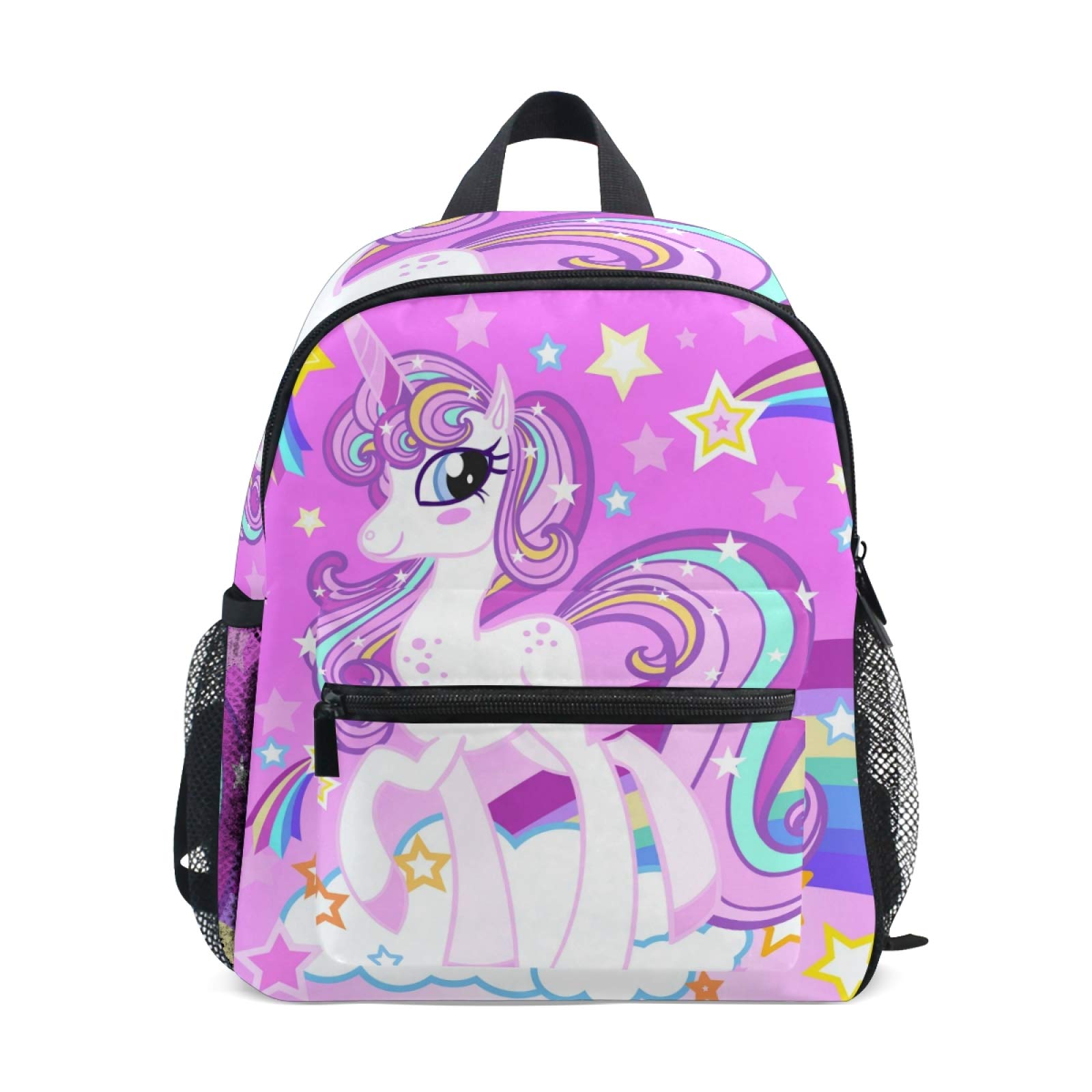 Kids Backpack, Unicorn Rainbow Printed Personalised Lightweight Preschool Bag for Girls Boys