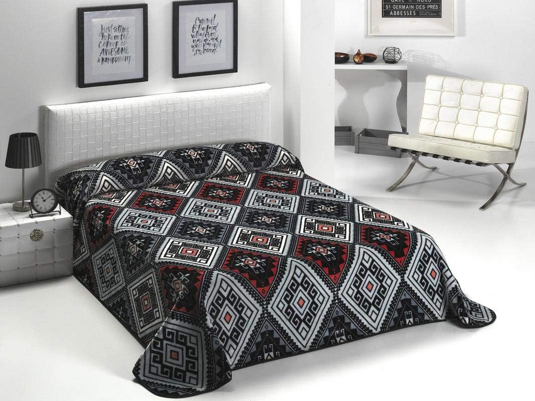 Mora Spain Blanket, Mora Color Printed D13, size 170x220 cm, color Grey