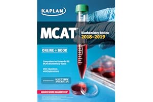 MCAT Biochemistry Review 2018-2019: Online + Book (Kaplan Test Prep)