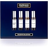 Murdock London The Cologne Collection Perfume Set for Men – Travel Size Men Perfume Gift Set with 4 Masculine Fragrances – Black Tea, Vetiver, Avalon, Patchouli – 10ml Bottles