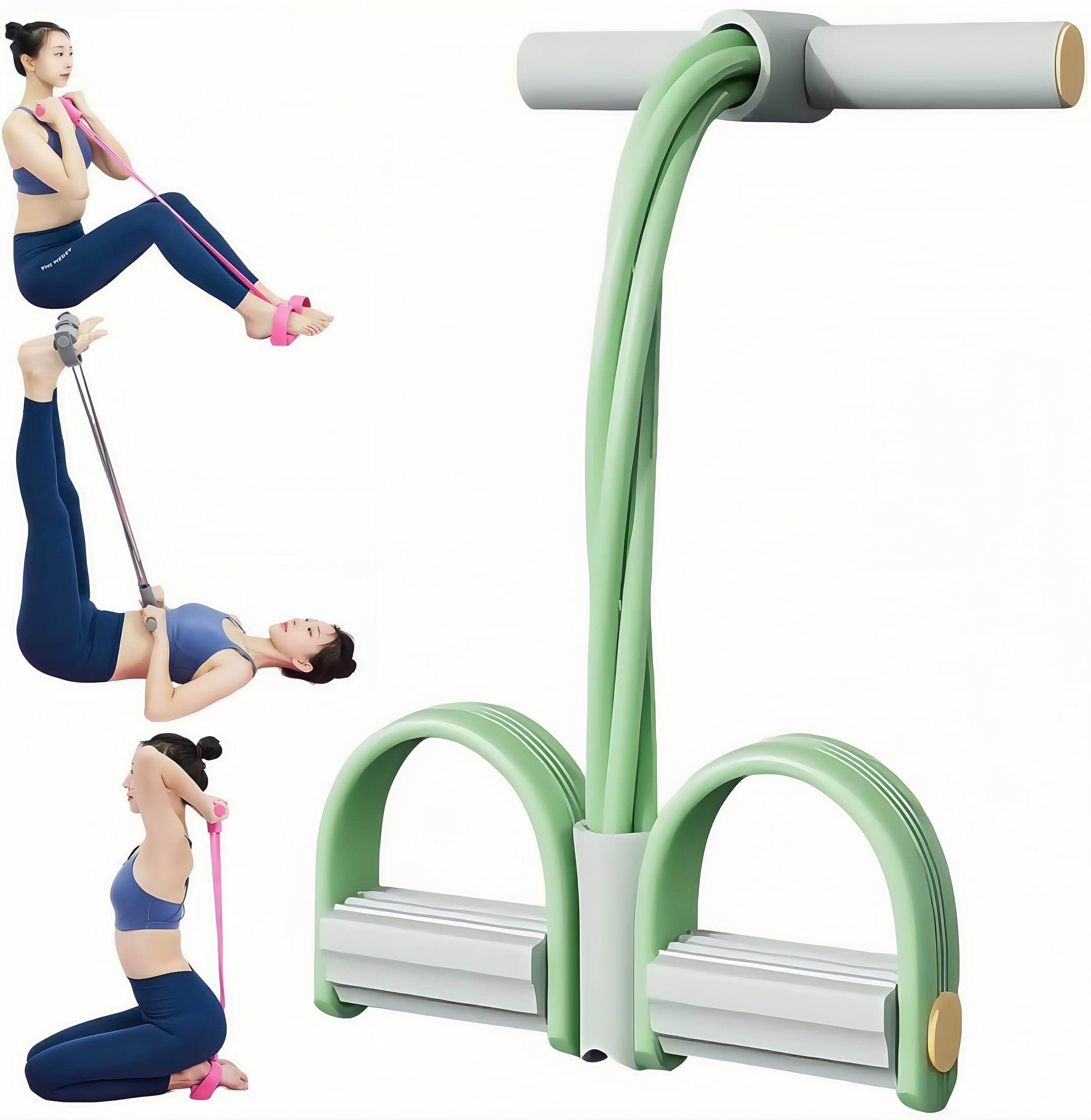 Photo 1 of 21 Fitness Resistance Bands-6 Tube Pedal Ankle Puller Upgrade Stretch Bands for Exercise Sit Up Exercise Equipment AB Training Auxiliary Device Workout Equipment for Women Men