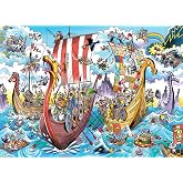 Puzzle Ecologico Riciclato Made In US Cobble Hill - Puzzle Da 1000 Pezzi, DoodleTown: Thanksgiving Togetherness, Poster Incluso Puzzle Carta Lino Anti-riflesso