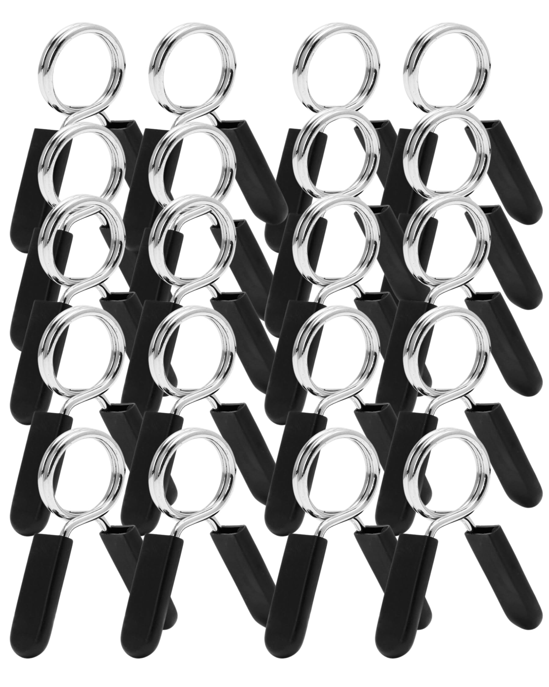 The Pure Blue 25mm/1” Spring Steel Weight Clips - 10 Pairs Metal Clamps for Barbells, Dumbbells, Bars. Weightlifting and Strength Training Essential. Gym Accessories and Fitness Equipment.