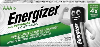 Energizer Rechargeable AAA Batteries 700mAh Pack of 10