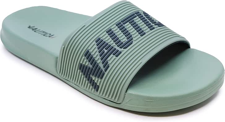 Amazon.com | Nautica Women's Athletic Slide, Shower Shoe, Beach Sandal, Boat Slide | Slides