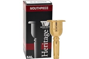 Denis Wick Heritage Trombone Mouthpiece Gold-Plated, 3180G-5AL - Barrel Backbore for Balanced Airflow & Tone - Large Shank Fitting Trombone Accessories for Easy Articulation - 25.75 x 6.64 x 7.3mm
