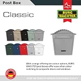 Burg-Wächter MB01FG French Grey Classic Wall Mounted Galvanised Steel Post Box view 6