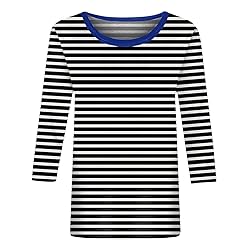 slqdgmryz 3/4 Sleeve Tops for Women Summer Striped