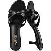 AprCoco Women&rsquo;s Strappy Kitten Heels Sandals Flip Flops Open Round Toe Heel Slip On Thong Heeled Sandals for Women Stylish Summer Holiday