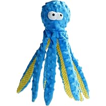 Spider Dog Toy Nocciola 4 PCS Crinkle Squeaky Dog Toys | Octopus, Shark, Hermit Crab Bulk Large Dog Toys