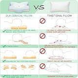 Elviros Cervical Memory Foam Pillow with Removable Cover, 2 Heights Blue view 4