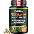 Ashwagandha Supplement 1300MG | High Strength Resistance to Stress & Increase Energy | Organic Ashwagandha Powder Capsules wi