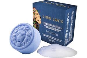 BEARD GAINS Lion Locs Shampoo Bar, Conditioner, & Body Wash - For All Hair & Skin Types - Dreadlocks, Microlocs, Sisterlocks, Braids | Ph Balanced Heavy Lather, Build Up, & Residue Free (5oz) (Nautilus)