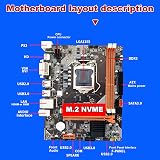 Lodokdre B75 Desktop Motherboard M.2 NVME LGA 1155 DDR3 for i3 i5 CPU Cable view 4