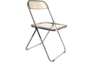 Inspirer Studio Contemporary Bauhaus Style Transparent Folding Chair (Amber)