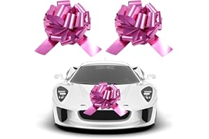 TIADYBOW 1Pcs Ribbon Pull Bows，16" Wide, Gift Bows, Christmas, Presents, Birthday, Baby Shower, Gift Basket, Decoration, Office, Classroom, Fundraiser, Wedding, Reception, Easter (Pink)