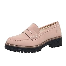 Womens Loafers Shoes Platform Chunky Penny Loafer