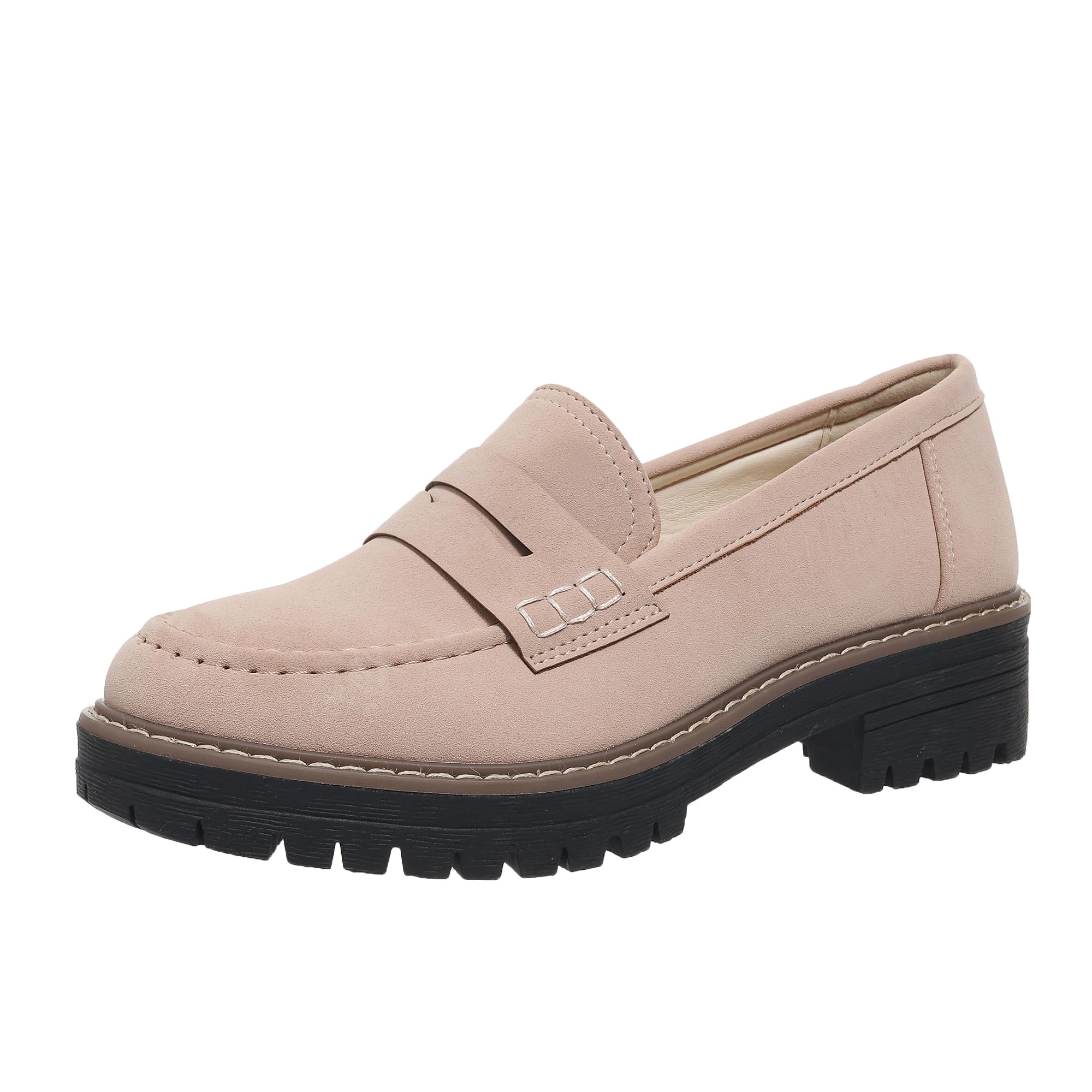 Womens Loafers Shoes Platform Chunky Penny Loafer