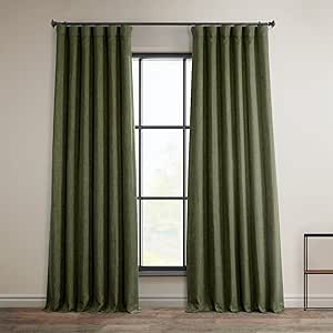HPD Half Price Drapes BOCH-LN185-P Faux verduisterende gordijnen-96 inch lange extra brede luxe linnen gordijnen voor slaapkamer en woonkamer (1 paneel), 100 W x 96 l, blazer grijs