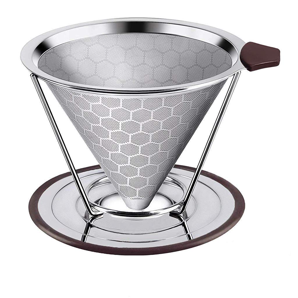 HASTHIP® Pour Over Coffee Dripper, Stainless Steel Coffee Filter