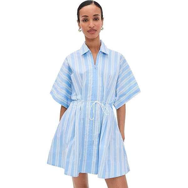 STAUD Women's Mini Vincent Dress, Navy, XS at Amazon Women's Clothing store