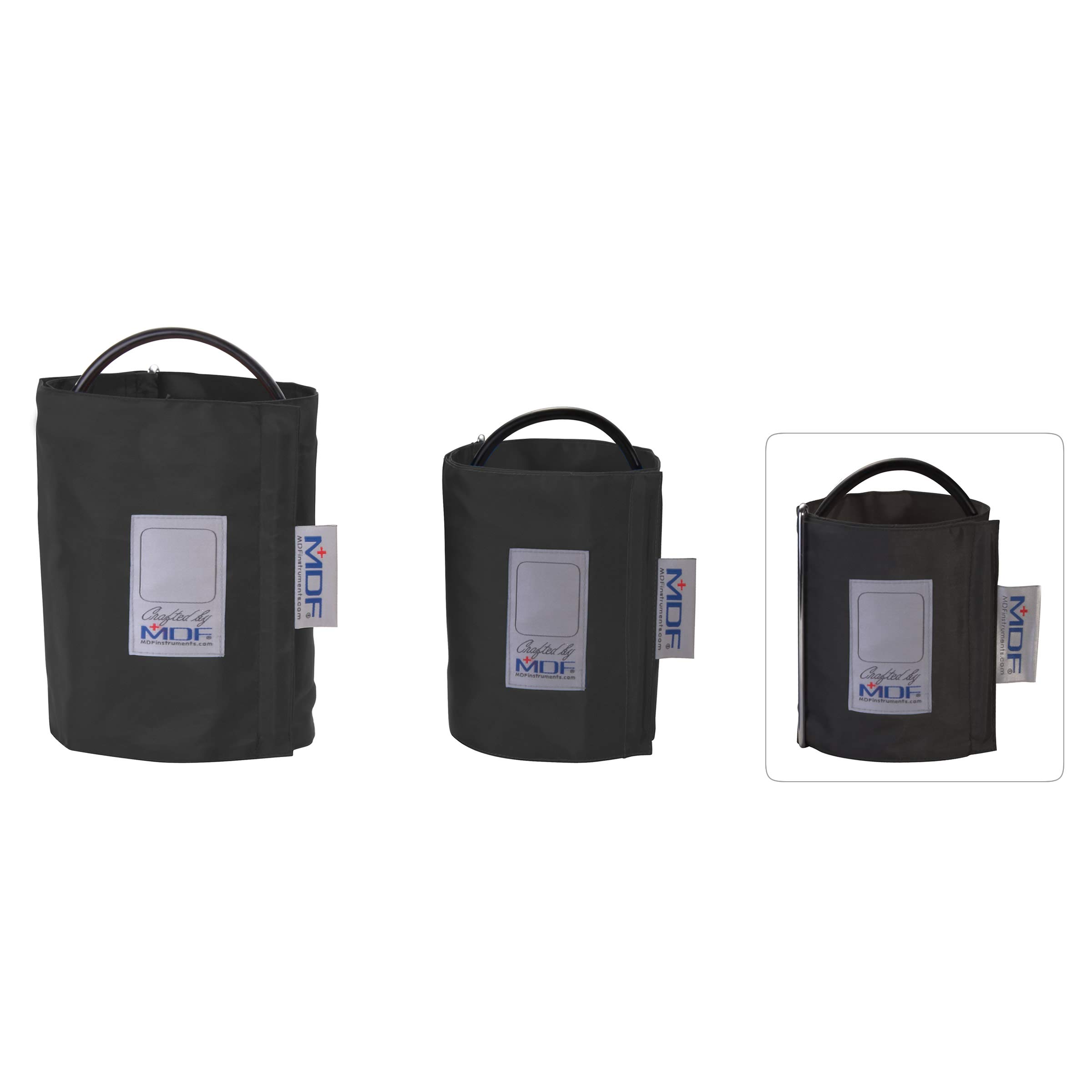 MDF Latex-Free Adult Replacement Blood Pressure Monitor Cuff D-Ring - Single Tube (MDF2100451D) (Black (NoirNoir))