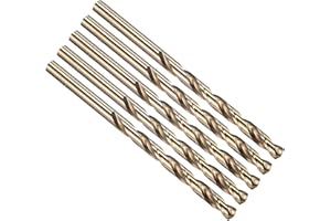 PATIKIL #7 Drill Bit, Micro Number Small Bits 4341 High-Speed Steel 135° Gold Finish for Soft Thin Metal Steel Wood Acrylic -